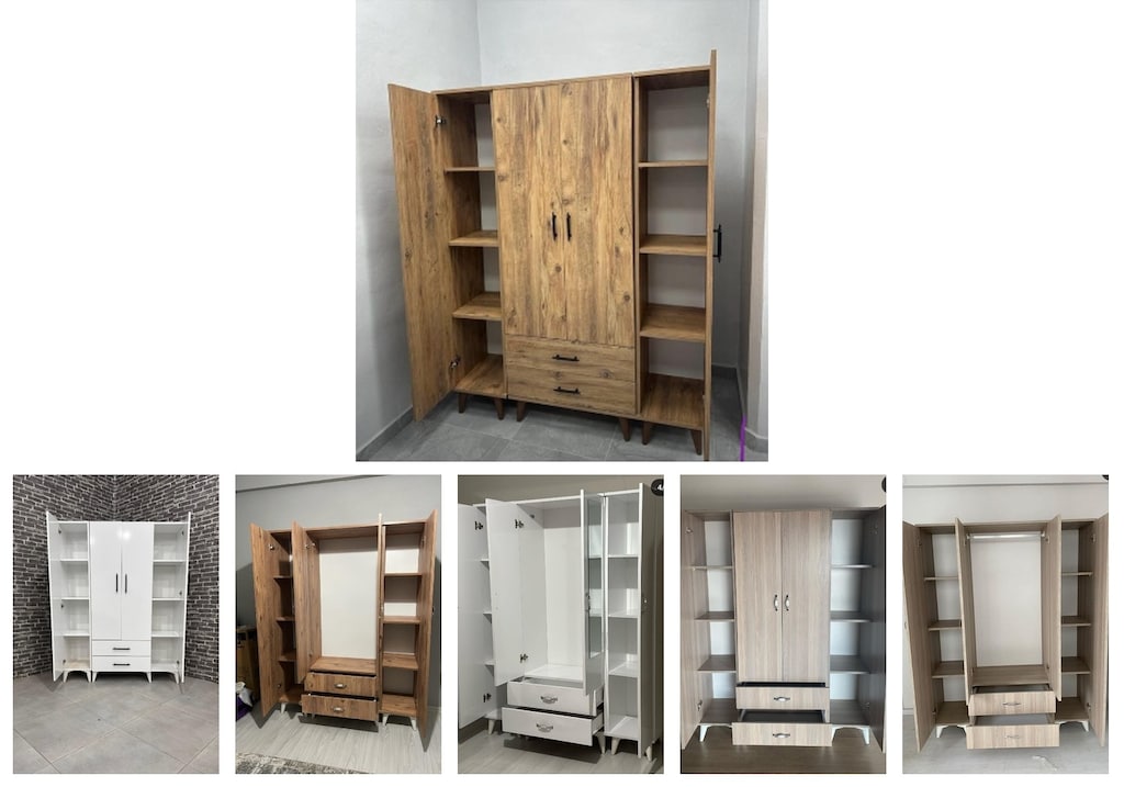 4 kapaklı elbise dolabı fnbrmodvjd - 6
