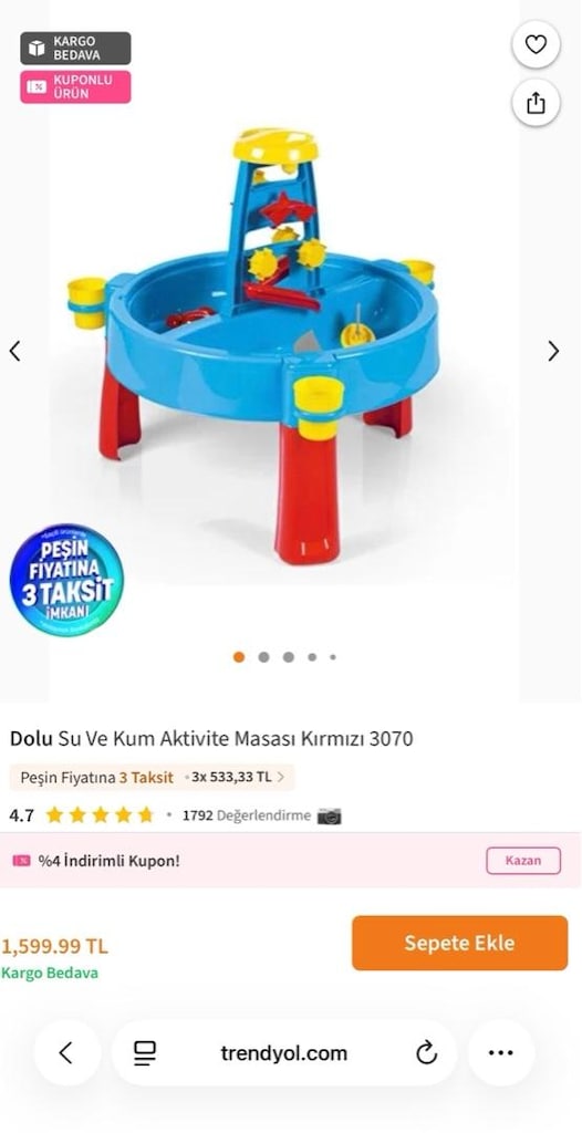 3 lü dolu marka oyuncak set - 3