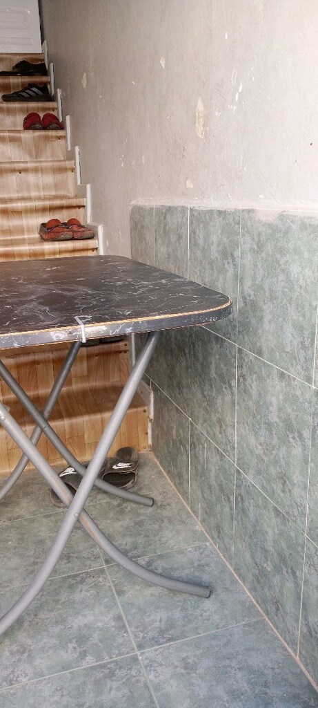 Mermer desenli katlanır masa 90x60 - 6