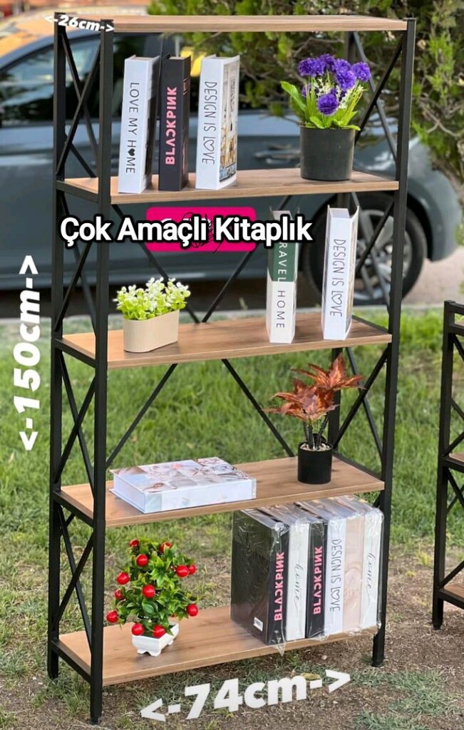 Çok Amaçlı Ahşap Kitaplık - 2
