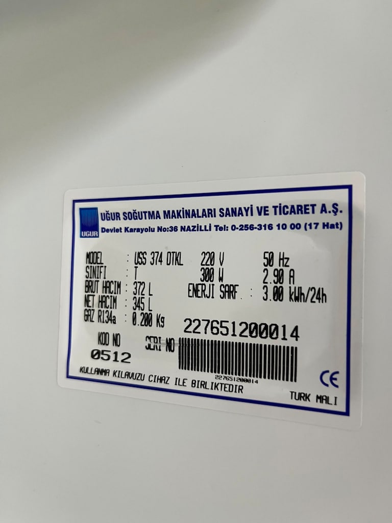 KLAS OFİS PENDİK 60x60x200 UĞUR İÇECEK SOĞUTUCU DOLABI İKİNCİ EL - 7