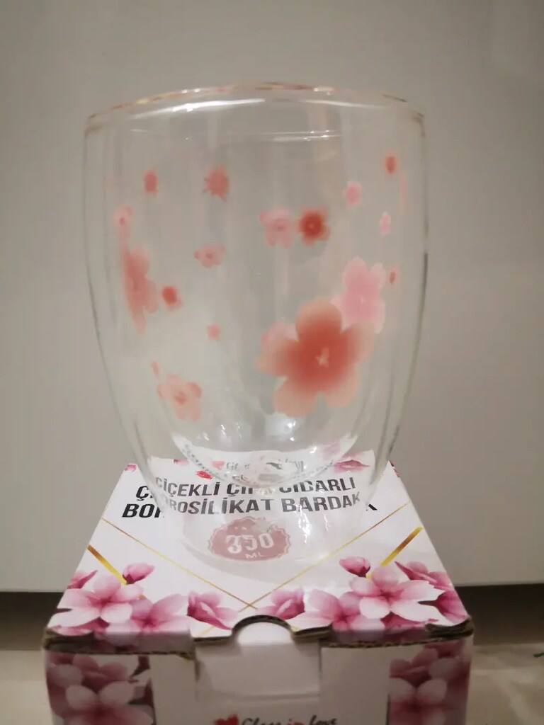 Çiçekli çift cidarlı bardak - 6