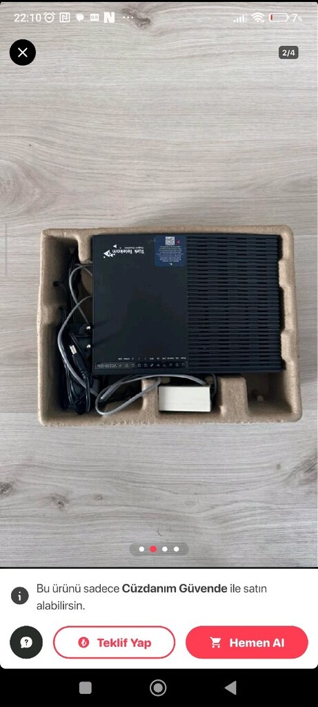 TÜRK TELEKOM FİBER GÜÇLÜ MODEM 4 PORT - 5