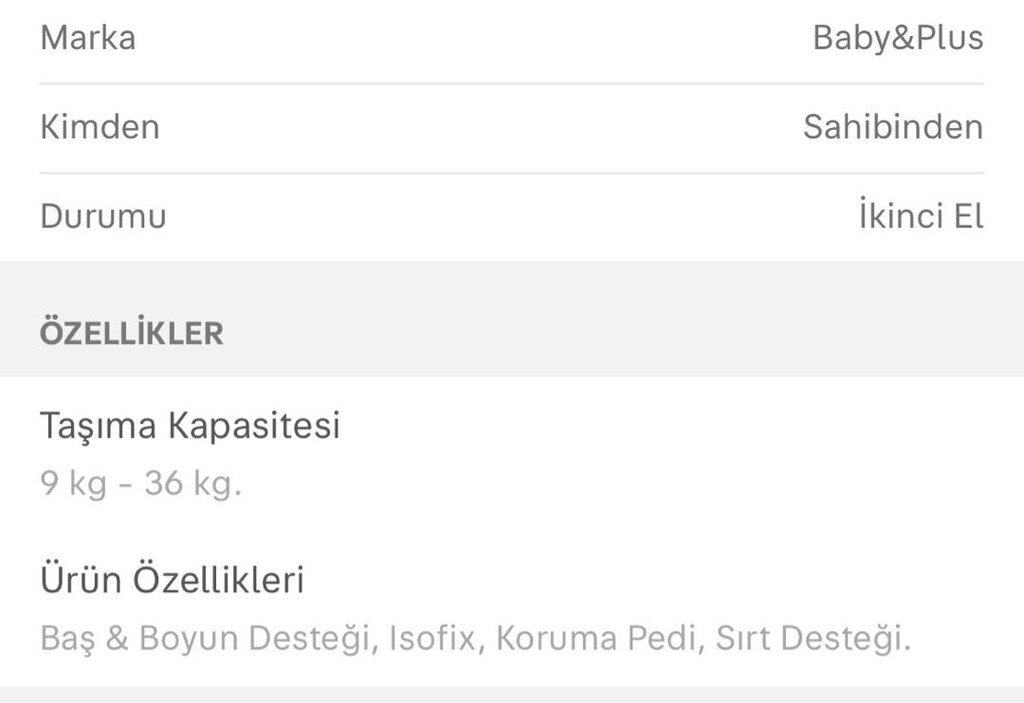 baby plus oto koltuğu - 8