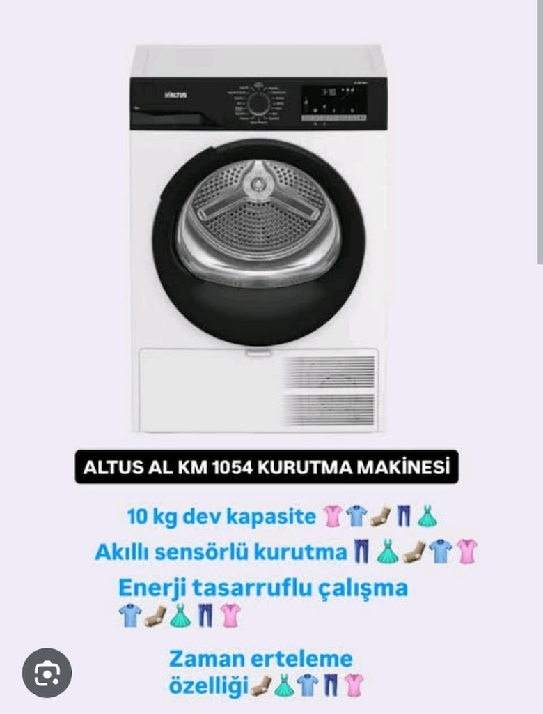 DEV KAMPANYA 10KG ALTUS KURUTMA MAKİNESİ KAPALI AMBALAJ 3 YIL GARANTİL - 3