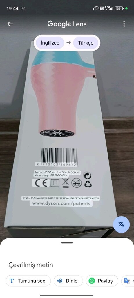 Dyson HD: 07 9600 Max Fön makinesi( saç kurutma makinası) - 4
