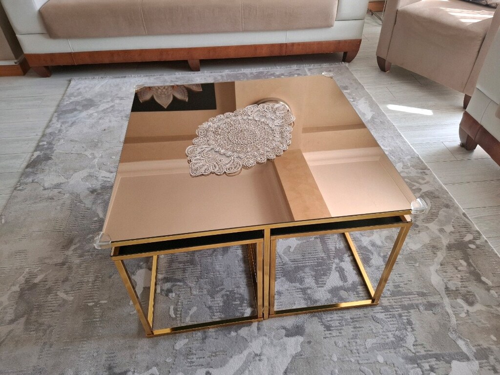 bronz cam sehpa - 2