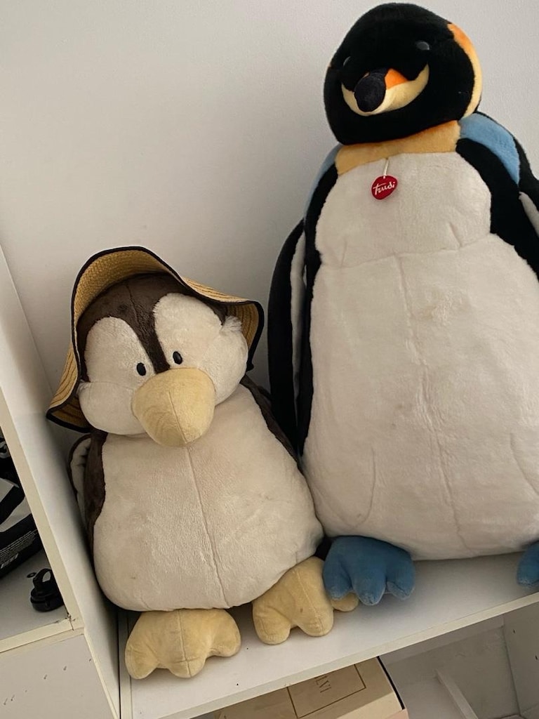 Orijinal Trudi ve NICI Penguen Peluş Seti 90 cm + 60 cm - 4