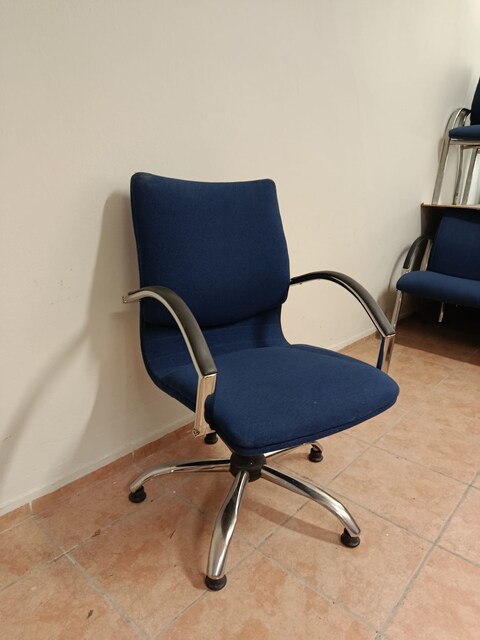 KLAS OFİS ÜSKÜDAR MAVİ KUMAŞ MİSAFİR BEKLEME SANDALYESİ