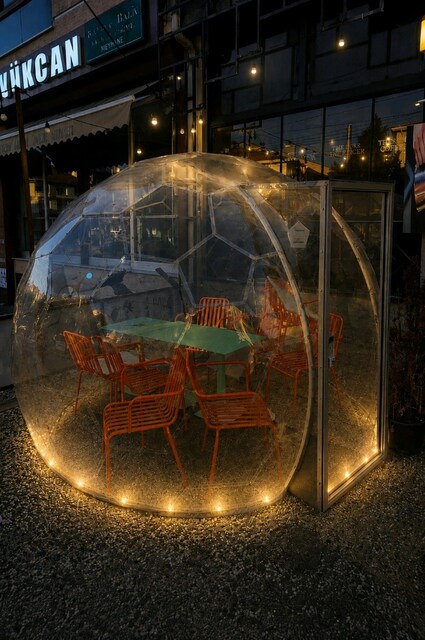 Noniva Şeffaf Dome Bungalov – Kafe, Bahçe ve Teras Kullanımına Uygun