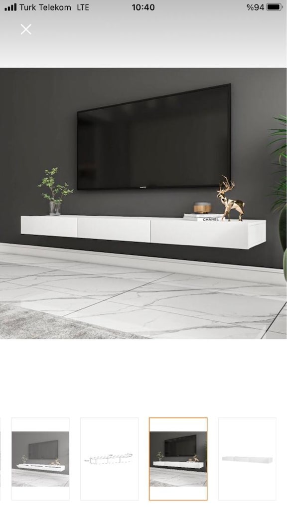 Avalon duvara monte tv sehpası - 5