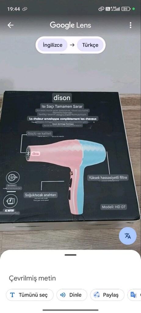 Dyson HD: 07 9600 Max Fön makinesi( saç kurutma makinası) - 5