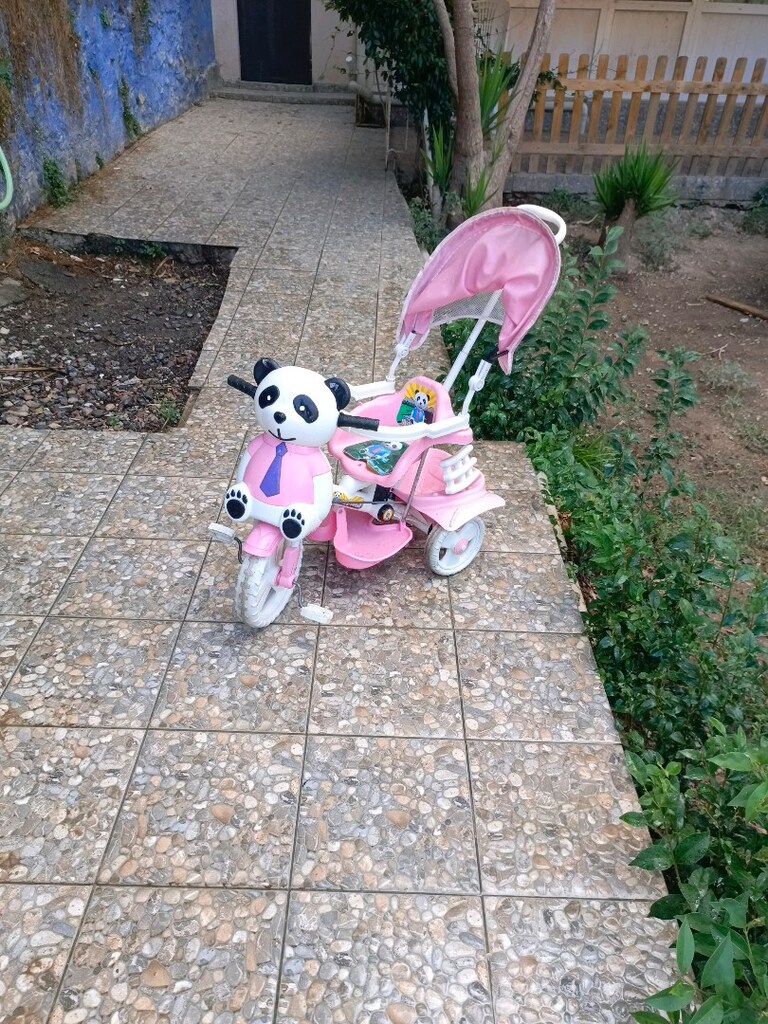 Panda Temalı, Tenteli Çocuk Bisikleti – 3 Tekerlekli” - 5