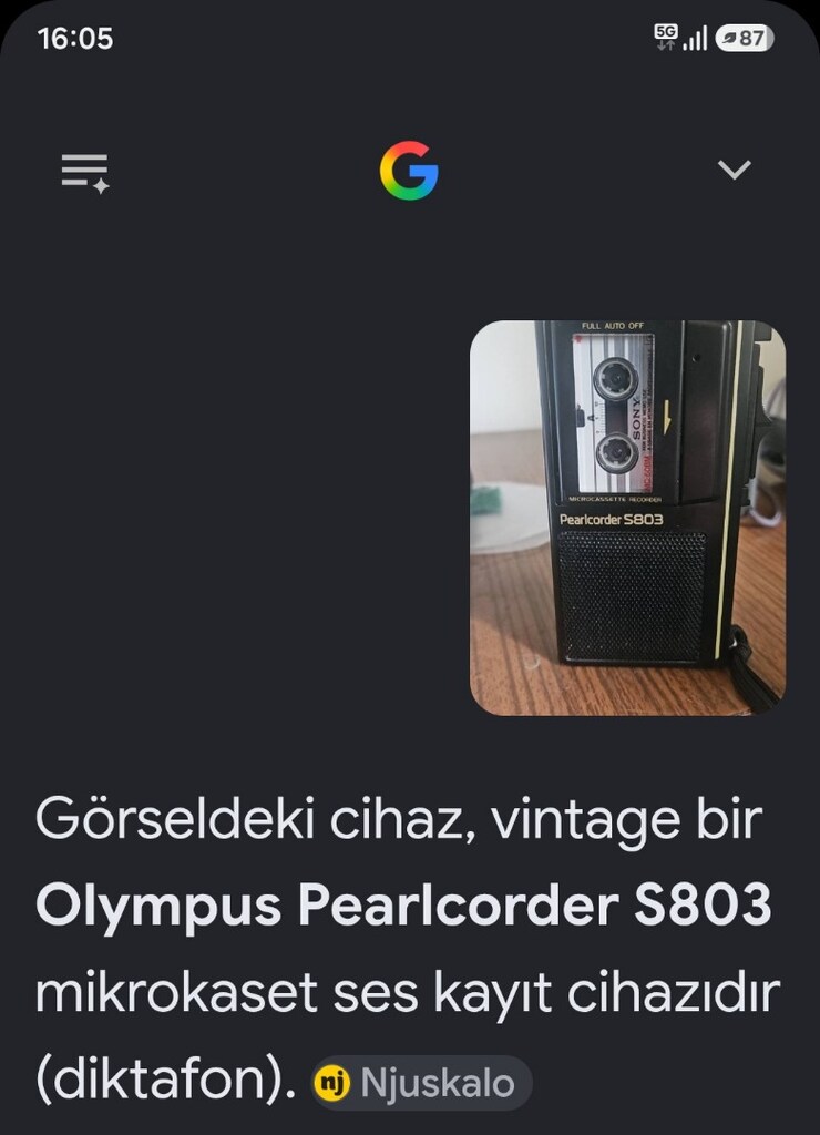 OLYMPUS Pearlcorder S803,menşei Japonya. - 3