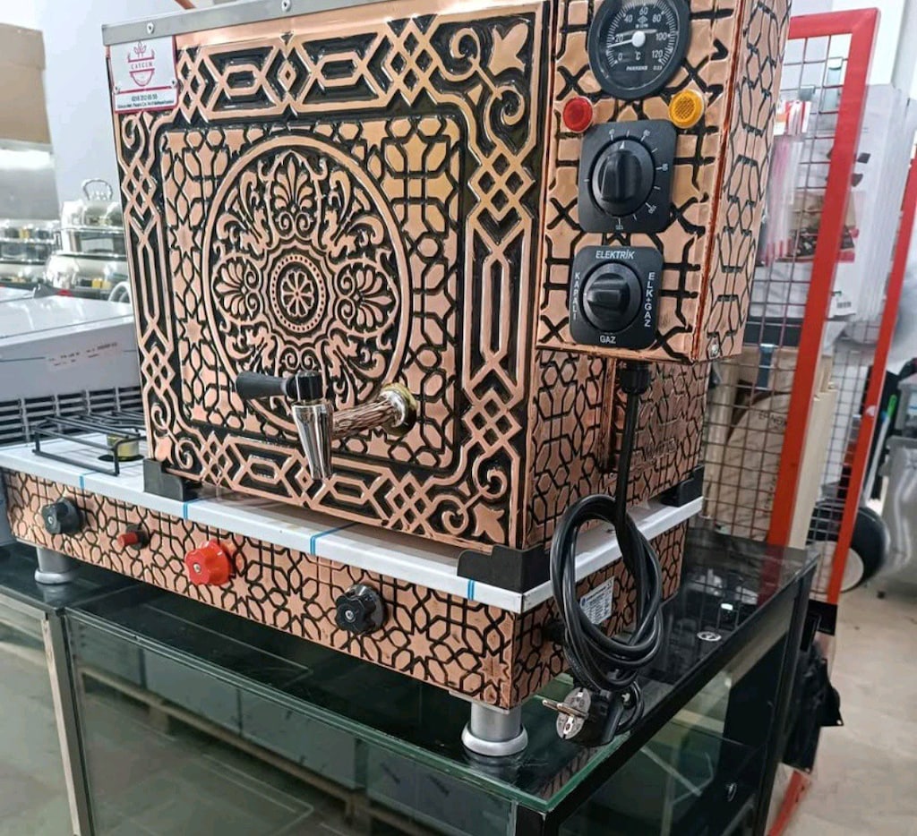 Bakır Çay Kazanı Otomatik Çay Makinesi İkili Çay Kazanı FATURALI - 6