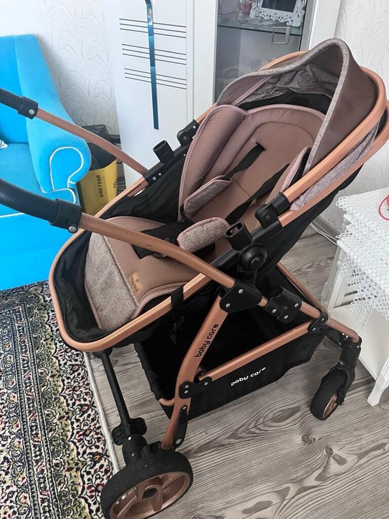 Baby Care Çift Yönlü Bebek Arabası (Rose Gold / Kahve-Vizon) - Çok Tem - 4