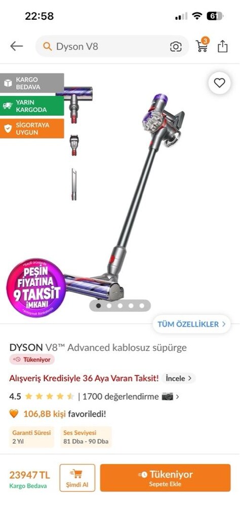 dyaon v8 süpürge - 4