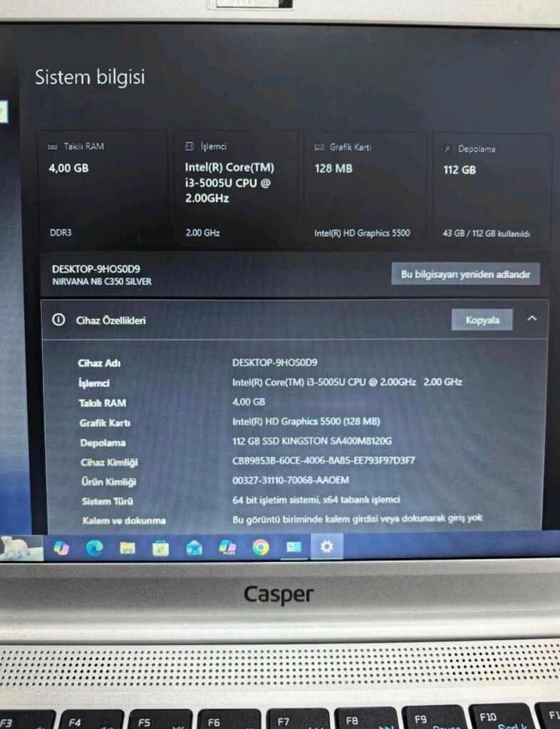Casper İ3 5.Nesil/120GBSSD/4GBRam/ - 4