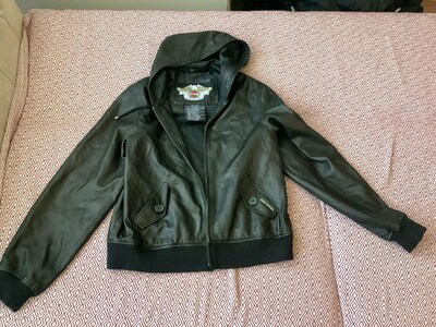 Harley Davidson kapüşon mont en 51boy 65 göğüs 49 L lastikli bel