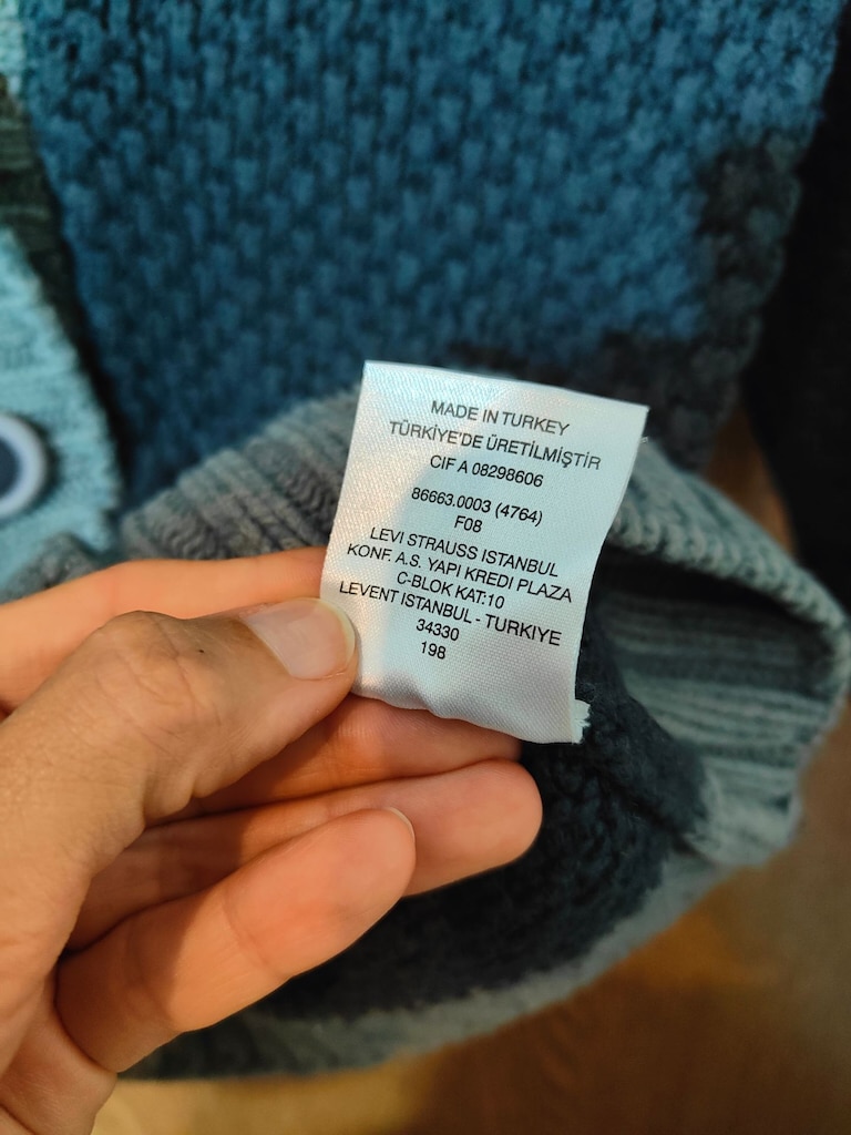 Levis Hırka Çocuk M beden %70 Pamuk %15 Yün - 7