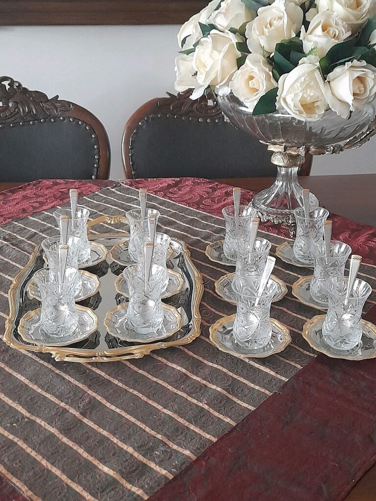 Jumbo Altın Kaplama 12 Kişilik Çay Seti - 2