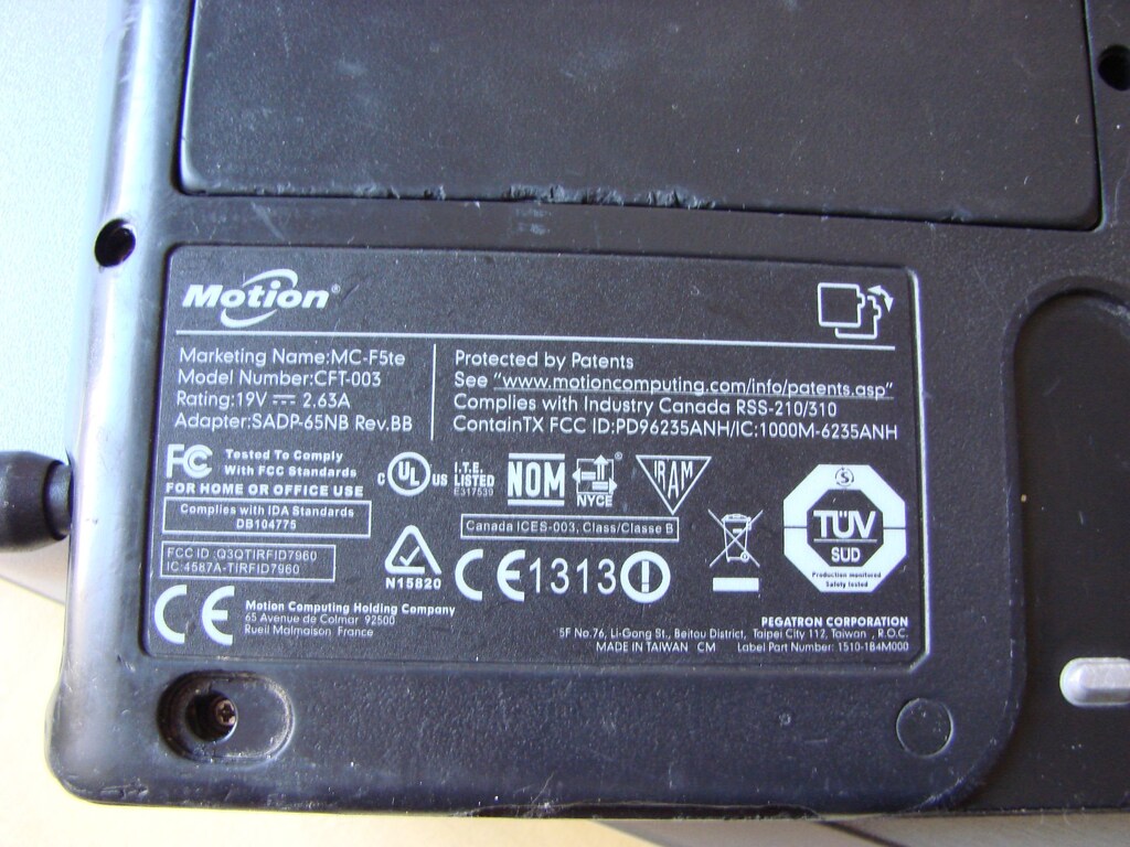 Motion MC-F5te Çok sağlam Taşınabilir Tablet Bilgisayar, i5 3.nesil - 7