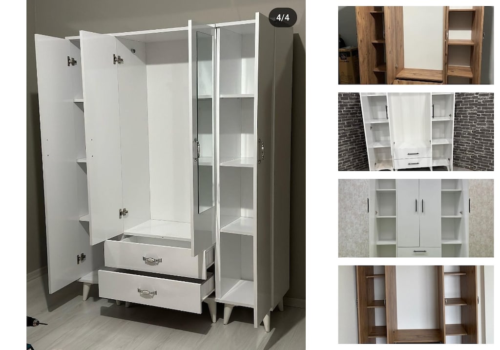 4 kapaklı elbise dolabı mpxslwpmyy - 3