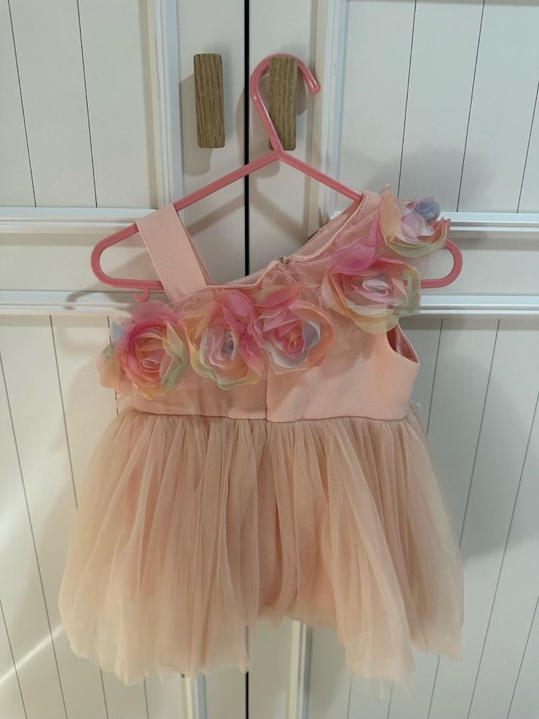 toz pembe bebek abiye elbise - 2