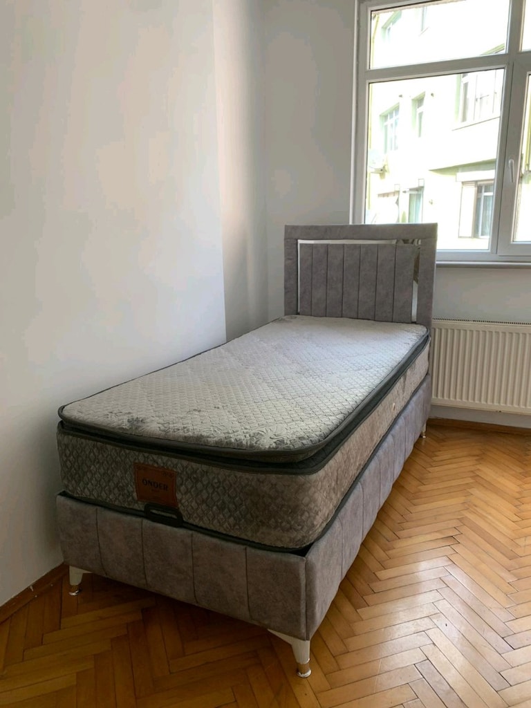 Tek Kişilik Baza Başlık Tavşan Petli yatak sıfır seti - 2
