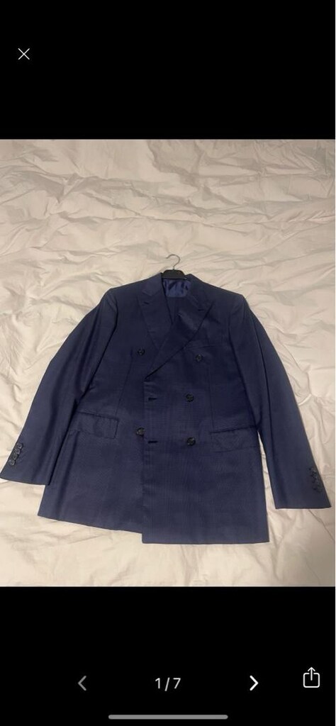 brioni 49 beden %100 yün kruvaze takım elbise