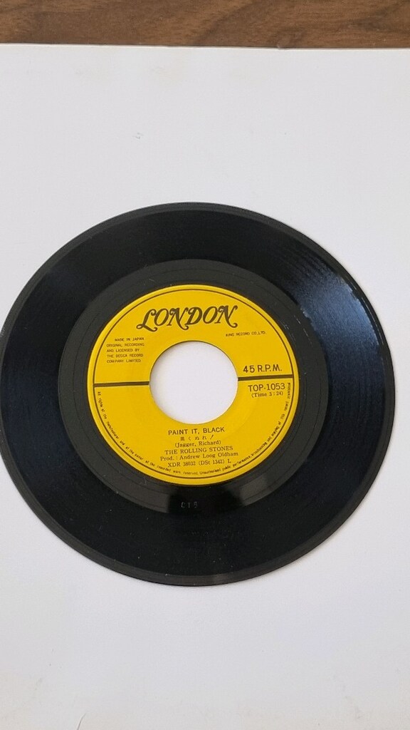 1966 Paint it Black Rolling Stones 45 lik Plak - 3