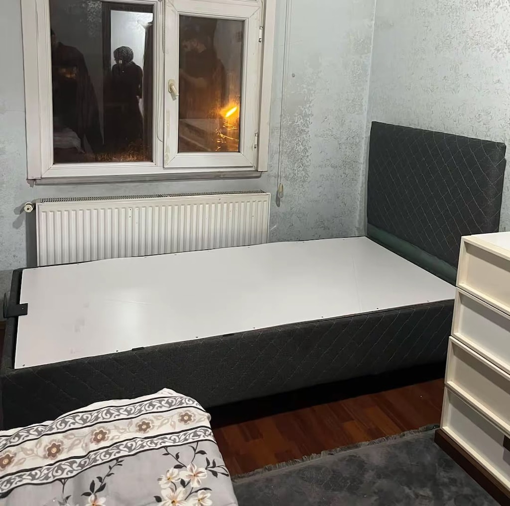 Sıfır Tek Kişilik Baza Başlık Yatak Seti 90x190 Eko Yaylı Yatak Dahil - 4