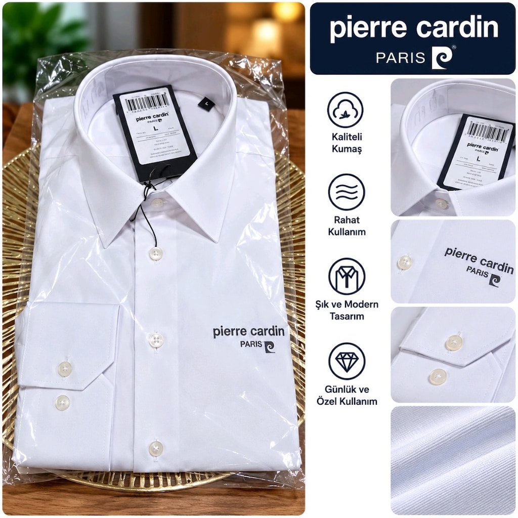 Pierre Cardin Erkek Beyaz Gömlek