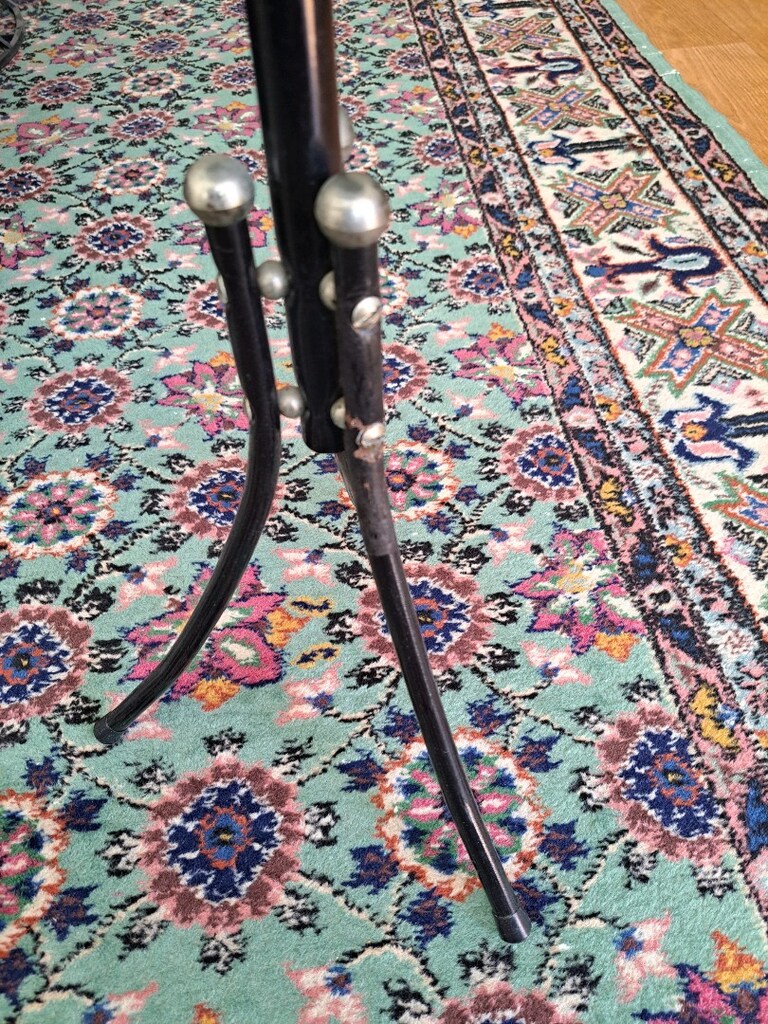 siyah metal fiskos sehpa 55 cm 30 cm - 3