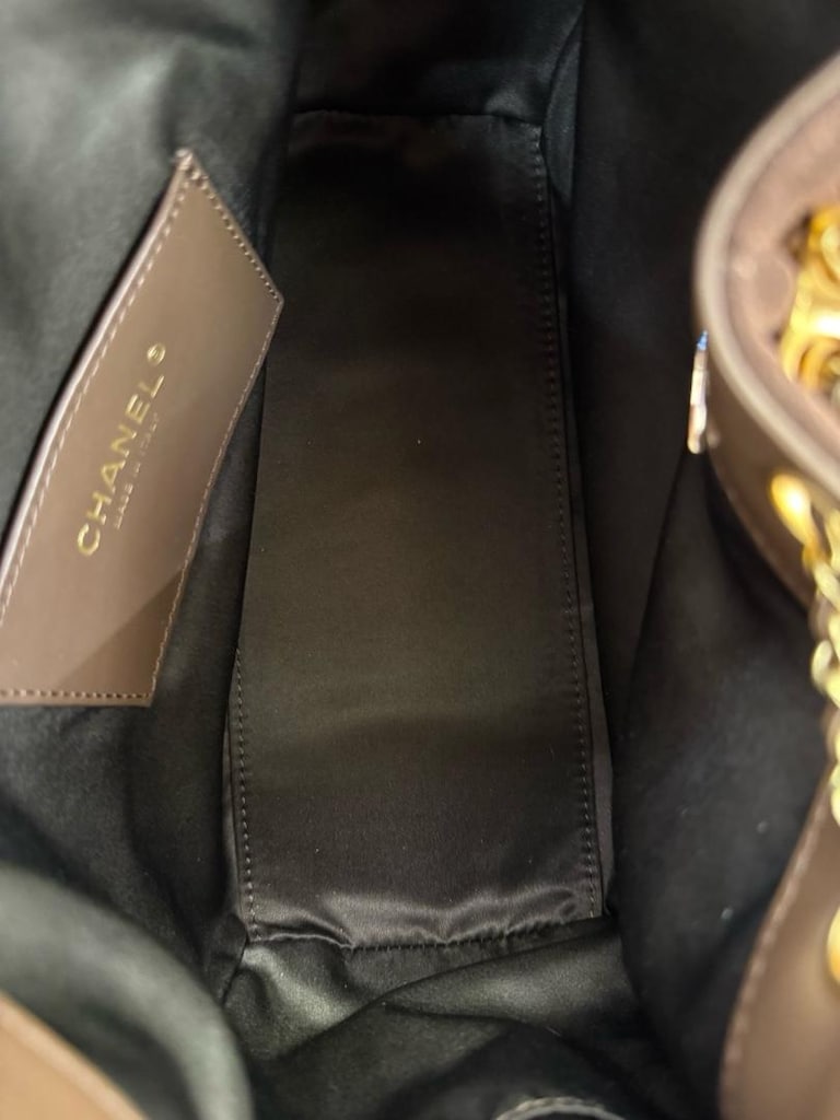 Chanel Kahve Süet Kapitone Omuz Çantası - 8