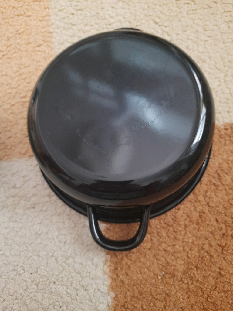 TESLİM YERİ:AKÇAY SIFIR GİBİ EMAYE BİBER KÖZLEME TENCERESİ ÇAP:24 CM - 3