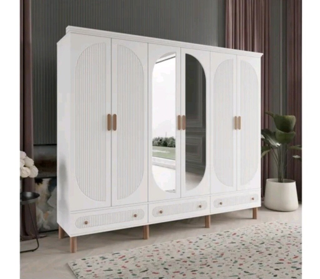 Bohem Gardırop, 6 Kapılı MDF Dolap, 6 Kapaklı MDF Gardırop SIFIR - 8