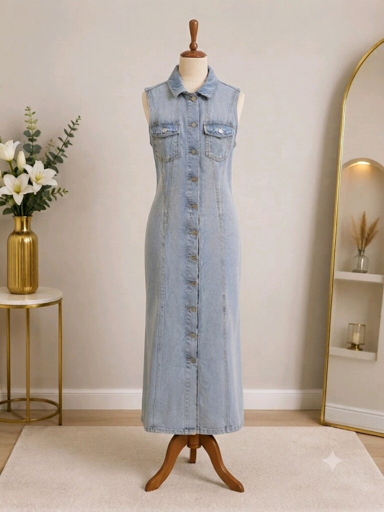 Pierre Cardin Marka Kot Maxi Elbise - 40 Beden