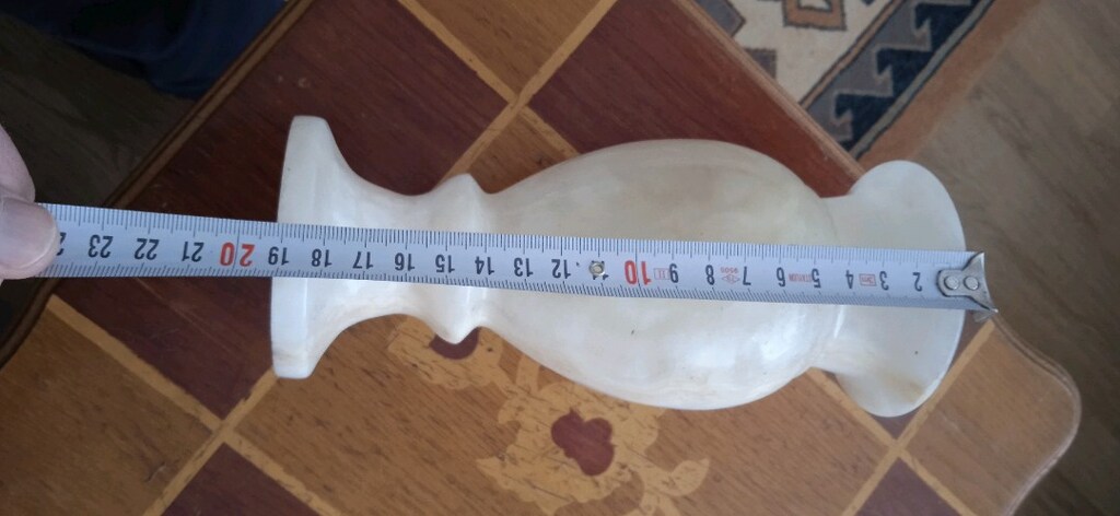 20 CM BÜYÜK BOY TEMİZ ONİKS MERMER VAZO&KUPA& KALEMLİK Ölçü resimlerde - 5