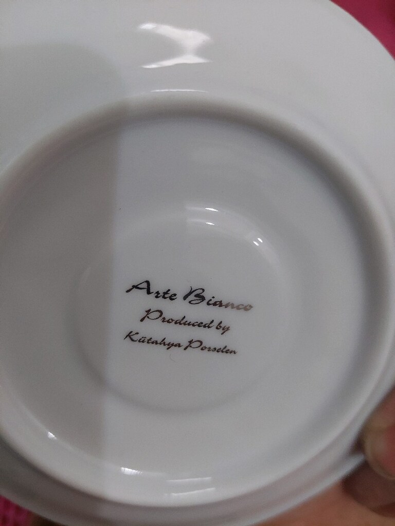 2 li fincan. Türk kahvesi fincanı. Kürahya porselen. - 7