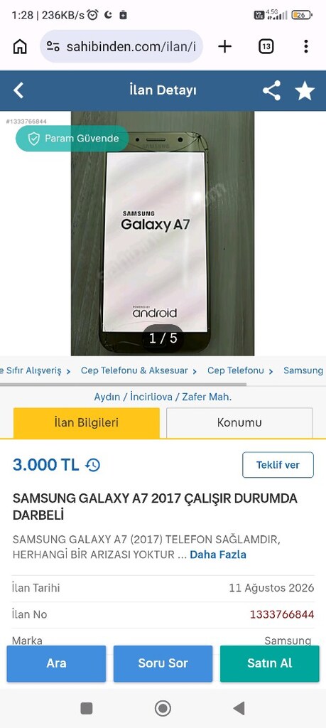 SAMSUNG model. A7-2017. - 3