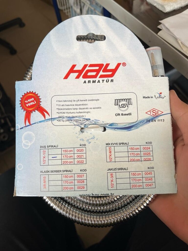 1. Sınıf 1.kalite Duş Hortumu HAY - 2