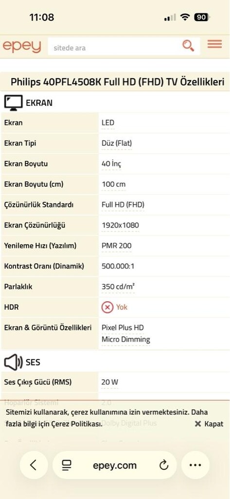 sorunsuz 102 ekran Philips tv - 2