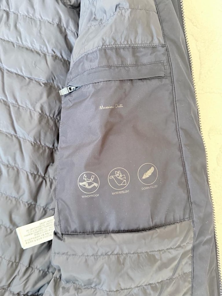 Massimo dutti Kaz tüğü mont Lacivert XL beden bomber kesim - 7