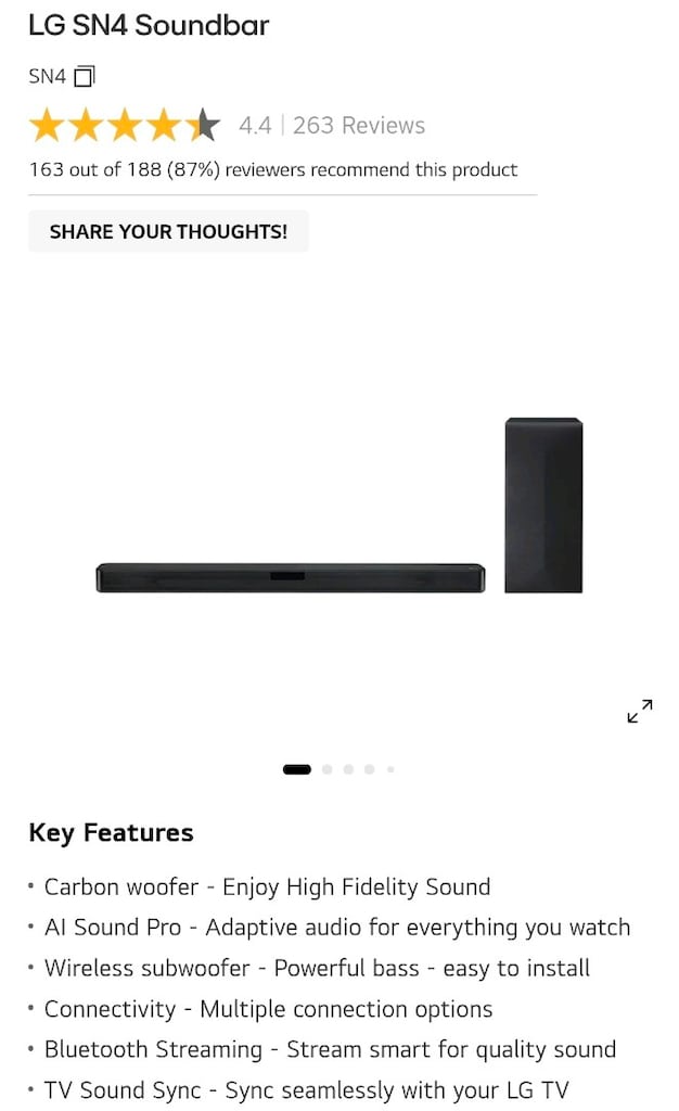 LG SN4 Soundbar (2020) - 4