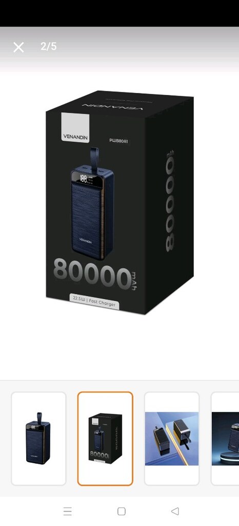 80.000 lik powerbank Sıfır kutusunda LED göstergeli hızlı şarj özellik - 3