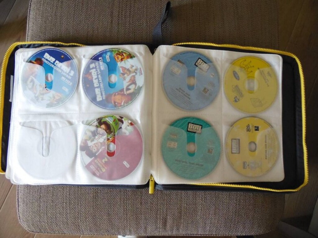 1 adet CD VCD DVD CD-Rom saklama muhafaza çantası-128 kapasite - 4