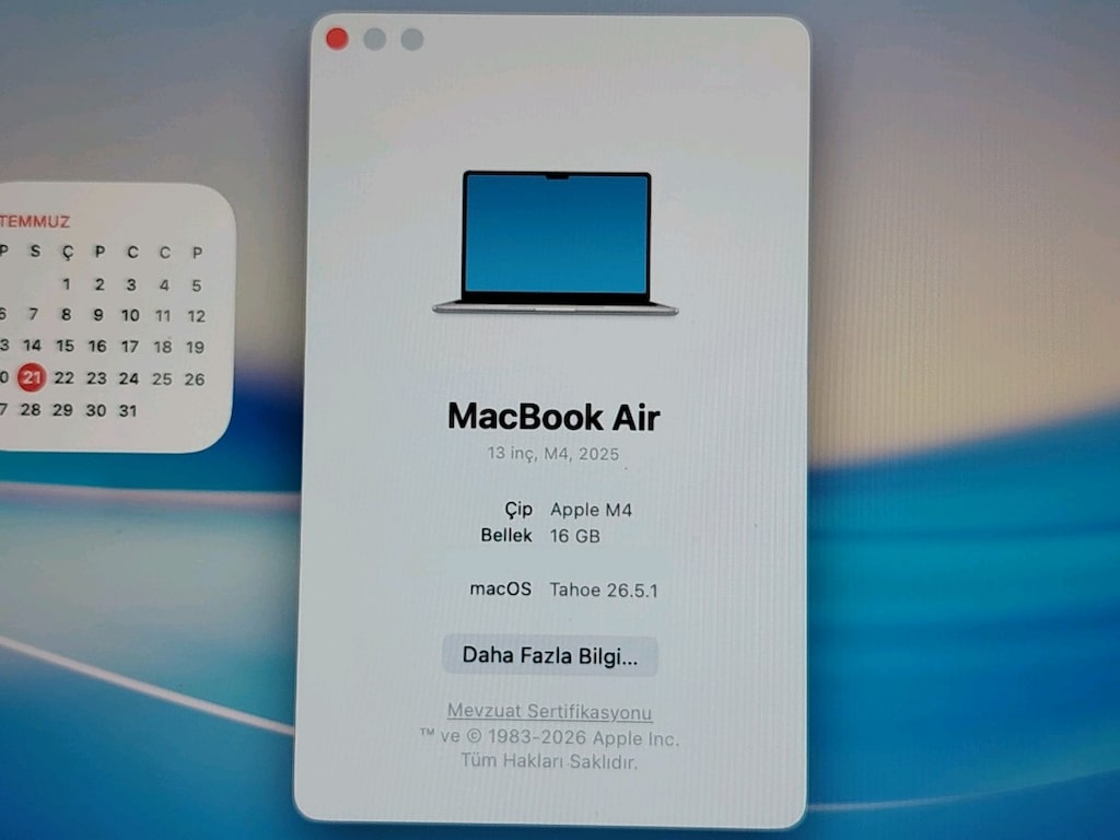 17 AY GARANTİLİ MACBOOK AİR M4 ÇİP PİL DEVRİ 78 - 4