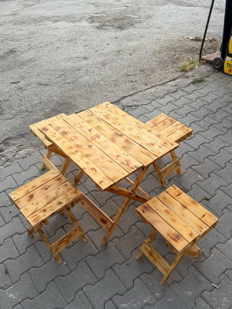 benmari alt üst tüplü tezgah (3takım masa sandalye) - 6