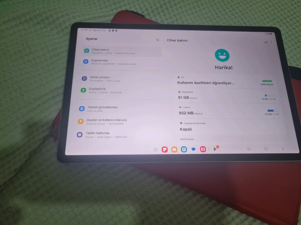 SIFIRDAN FARKSIZ YURTİÇİ 64GB 4RAM 12.4İNÇ SAMSUNG TABLET S7FE - 5